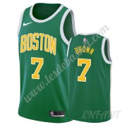 Maillot De Basket Enfant Boston Celtics 2019-20 Jaylen Brown 7# Vert Earned Edition Swingman
